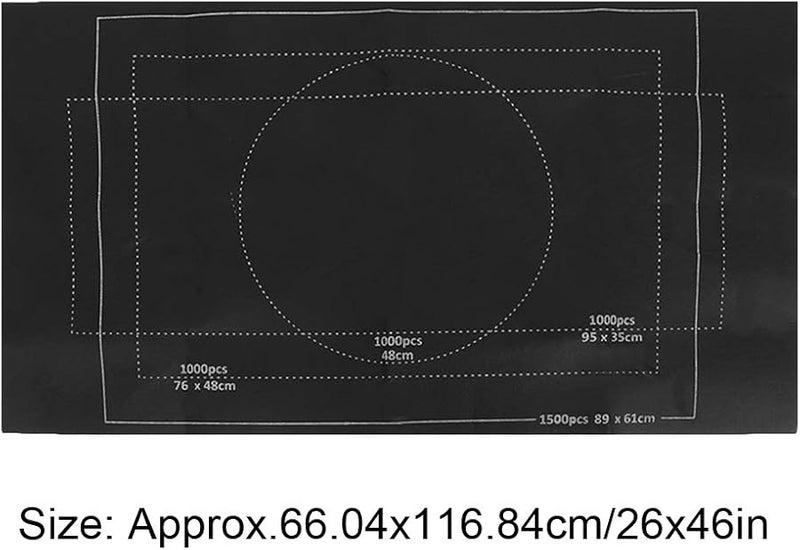 Akozon Felt Puzzle Mat Roll Up Storage Pad Blanket For Kids 26x46 Inches Black Printing - Image 3